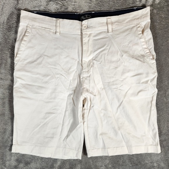 Nat Nast Other - Nat Nast Shorts Men's38X10 (Tag 36) White Flat Front Cotton Cargo Casual Cream